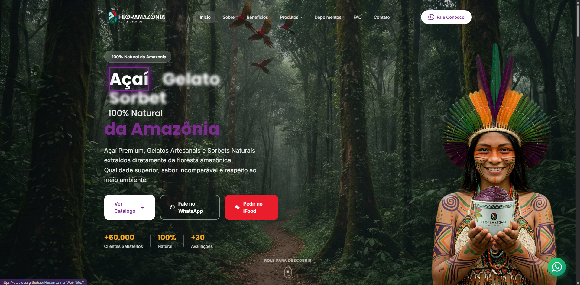 Floramazônia Distribuidora - Preview do site